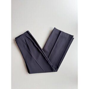WEEKEND MAX MARA Dark Navy Slate Faille Straight Leg Trouser Pants, Size S